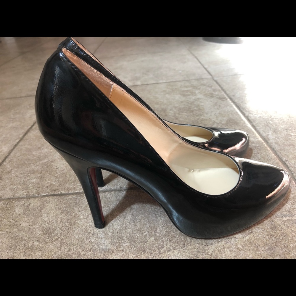 Black patent leather Christian Louboutin size 39
